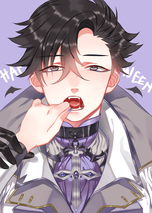 shiawasejanaiyo:Happy Halloween from Jumin Han“You say a vampire suits me? …You never know when I’ll