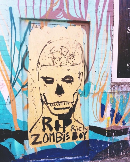 • • • #toronto #torontoartist #zombieboy #rickgenest #rip #thecity #citylife #graffit