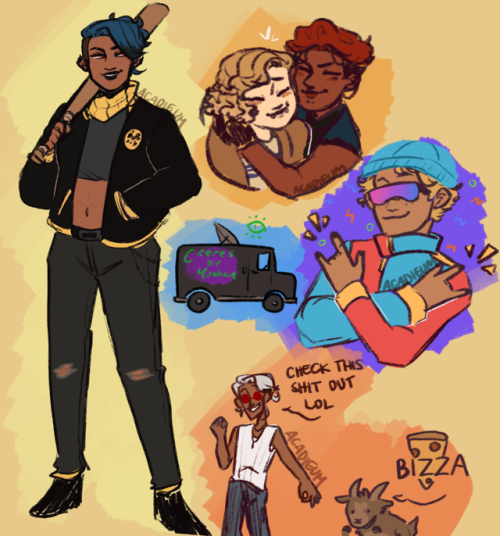 taakostrutsin:acadieum:here’s another amnesty scribble dump since ive been binging it lately![id: a 