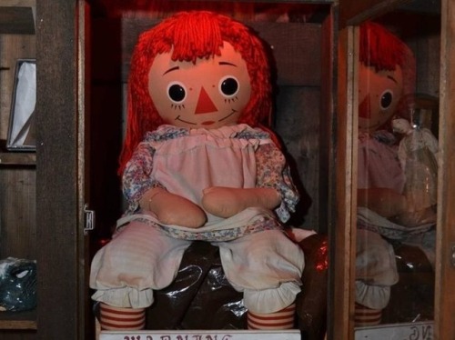 The real “demon possessed” Annabelle doll of which the horror film Annabelle is “based upon”.