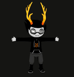 cancerously:  adiostoreadumb:  NEW TROLL NEW TROLL  come get your trolls you piece of shit- hussie, probably  It has dirks hair, shades and an orange symbol. The update also showed us a juggalo man cave with spray paint all over the walls. DIRK x GAMZEE