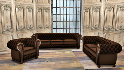 Chesterfield Sofa Set Request from @the-huntingtonGet it all here.Original meshes get it here:Credit