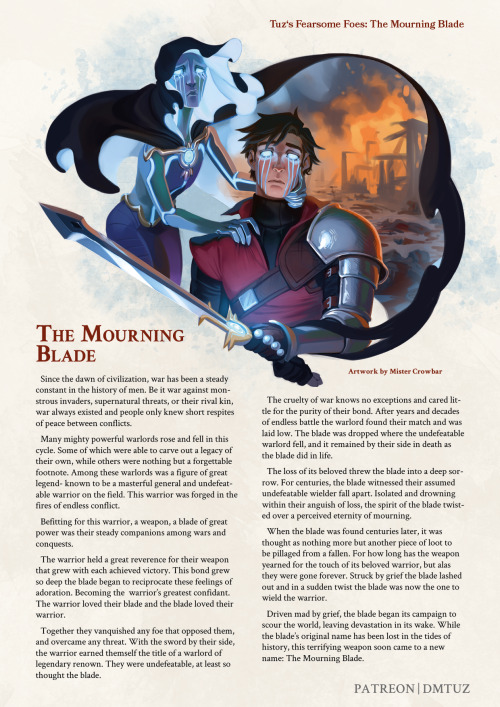 dm-tuz:dm-tuz:dm-tuz: ⚔️A new fearsome foe is out!⚔️Discover the history of the Mourning Blade and f