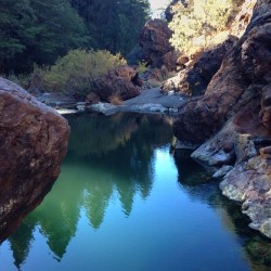 Goldinthesehills:medicine Rock Juts Out Over The Warm Pool At Crabtree #Hotsprings.