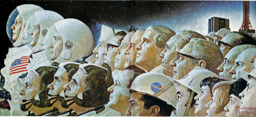 Moon TripPainted by Norman Rockwell in 1967.