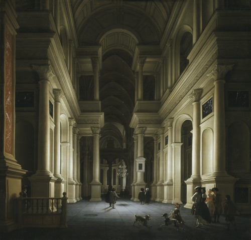 Interior of a Church at Night, Anthonie de Lorme,1660