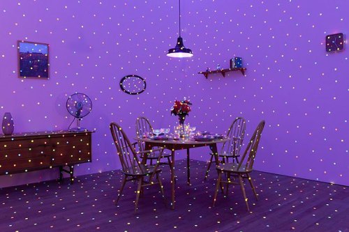 excdus:  Yayoi Kusama I’m here but nothing Yayoi Kusama began hallucinating spots atop the surfaces of her world at a young age. In these polka dots, at once simple and boundless, Kusama found a way to break from the self and look into infinity. 