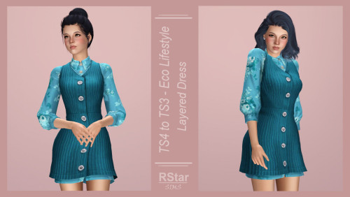 ► 4t3 - Eco Lifestyle - Layered Dress -YAFMesh by EA;Age: YAF &amp; AF;Outfits section;Categories: E