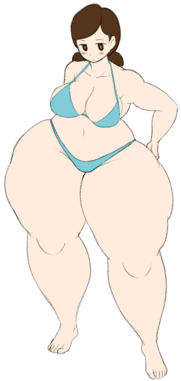 overlordzeon:  So I guess this lil figure is Fuchiko and I had to draw another one because why not. It’s her swimwear version.