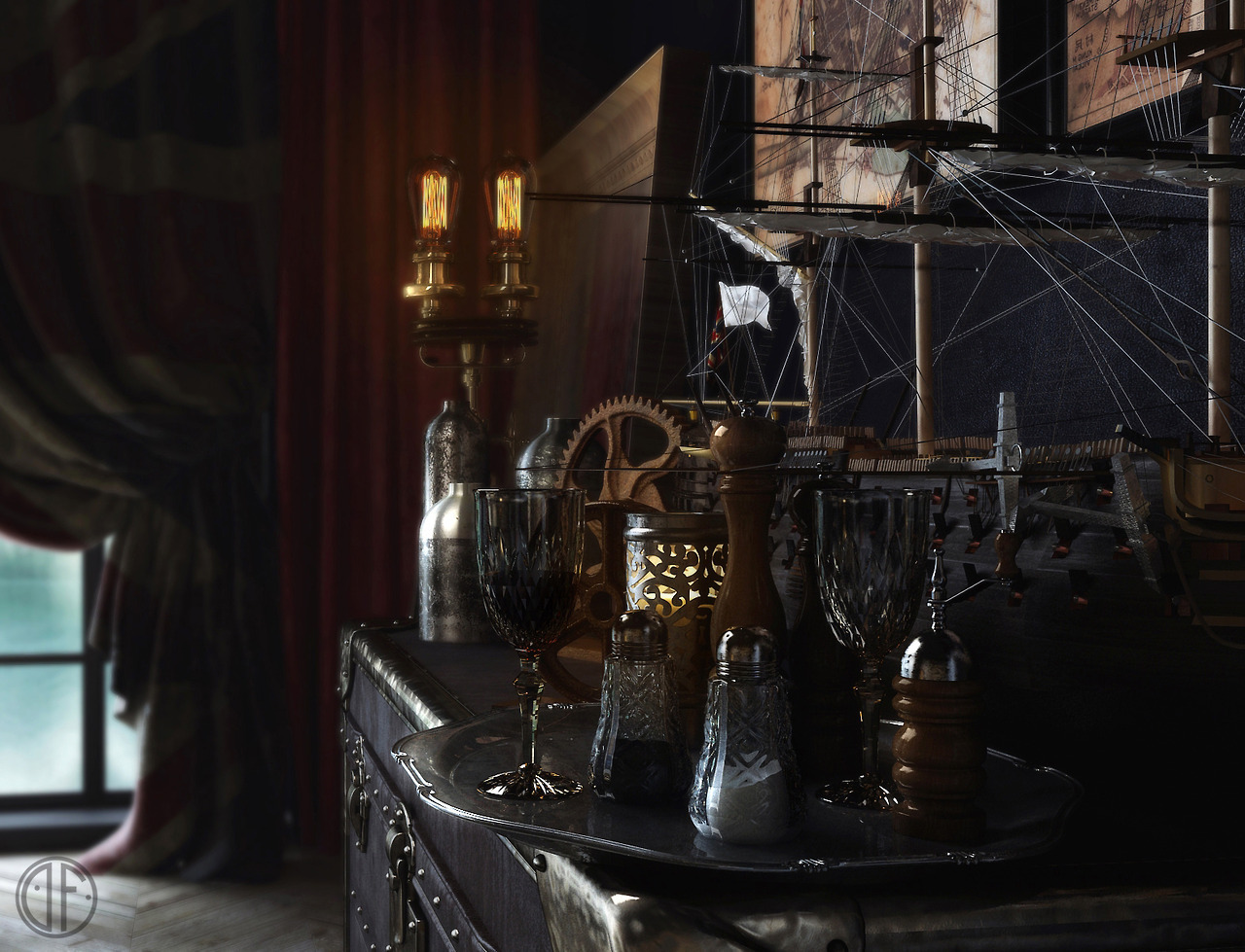 uggly:  English Interior by Denis Formin
