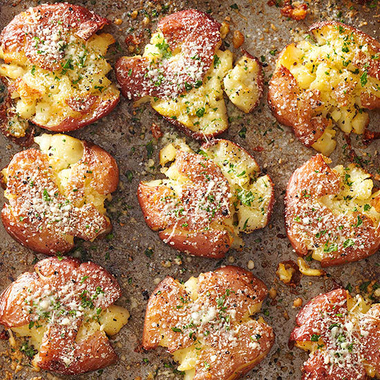 bhgfood:  Fried Smashed Potatoes: Simple ingredients and an easy cooking technique