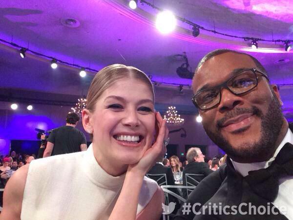 cotilardmarion:  @CriticsChoice: Looks like @tylerperry found #RosamundPike at the