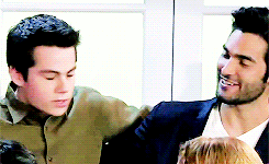 michaelbjordans:He looks good in a black t-shirt. - Dylan O’Brien on Tyler Hoechlin.