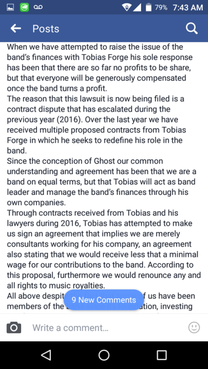 Simon’s statement about the situation of the band Ghost.In my heart, I can no longer support “Ghos