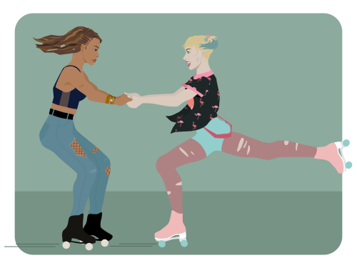 sarahthedragon:Femslash February Day 6: DinahHarley (Dinah Lance and Harley Quinn) @drharlequin requ