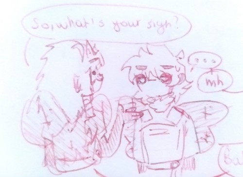 Text:
Guwa: so, what's your sign?
Ojtaro: ... mh