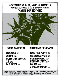 grehholger:  THANKS FOR NOTHING festival,