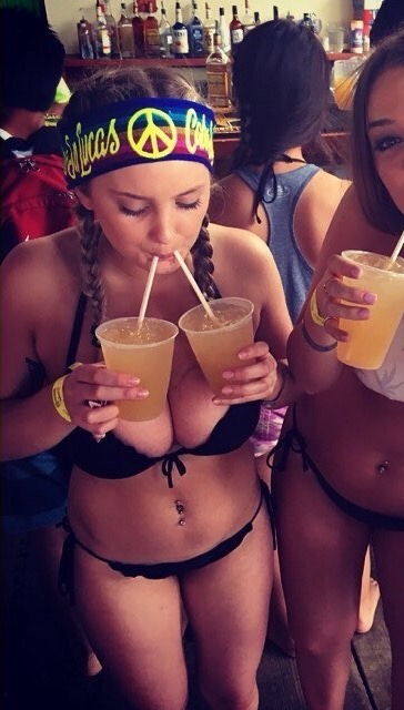 crazybikinigirls: Two Drinks 