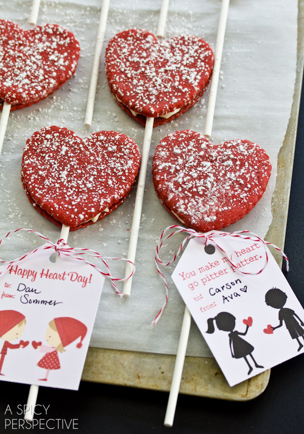 bakeddd:  red velvet cookie pops click here for recipe 
