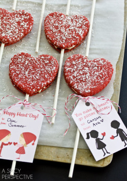 Bakeddd:  Red Velvet Cookie Pops Click Here For Recipe 