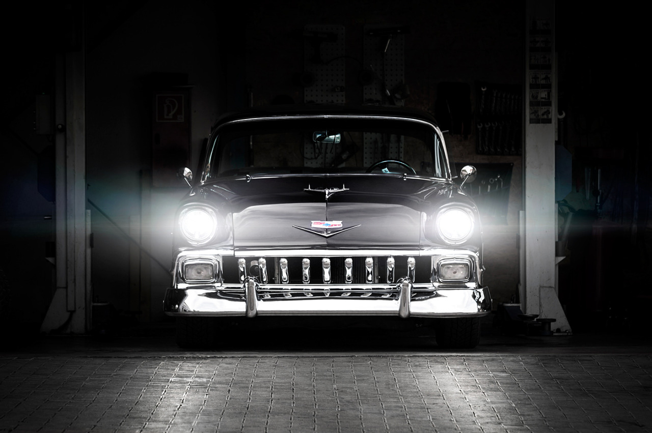 carsandboobs:Awakening of the beast: 1956 Chevrolet Bel Air [1400 × 931}