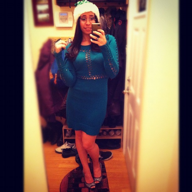deathlyhollowheart:  I can be cute too:) #HappyNewYear #2013 #Outfit #Green #Snake