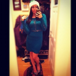 Deathlyhollowheart:  I Can Be Cute Too:) #Happynewyear #2013 #Outfit #Green #Snake