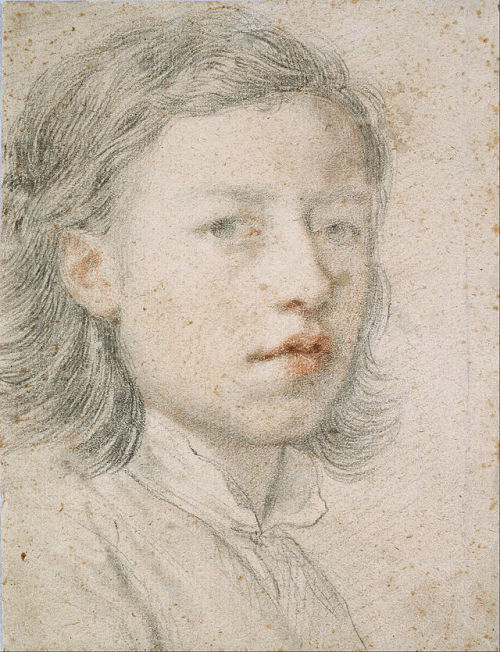 creadoresdebelleza:Anton Raphael Mengs: Autorretrato juvenil (1740).Staatliche Kunstsammlungen Dre