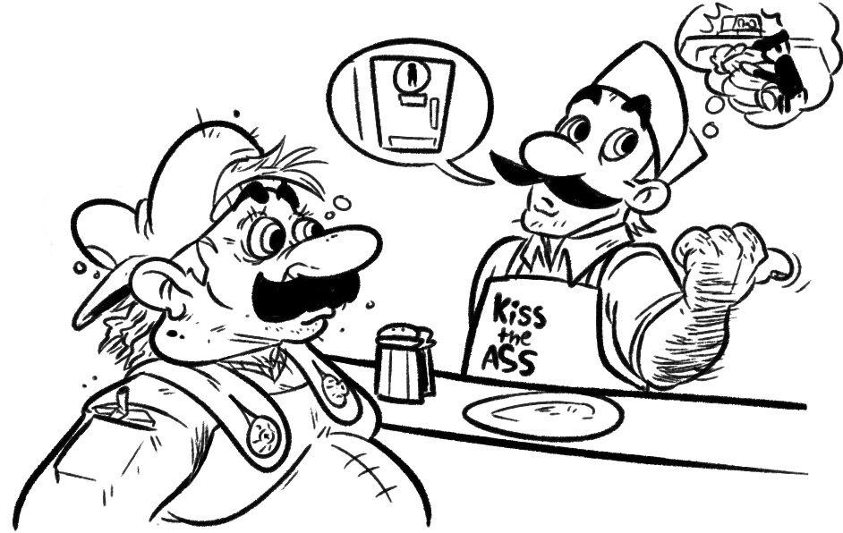 phillip-bankss:  screen-cap redraws of hotel mario