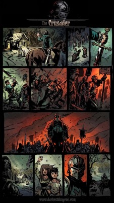 ladytruds: #tbt to the Crusader’s origin comic for Darkest Dungeon - there’s no turning back for him!   Art director - Chris Bourassa 