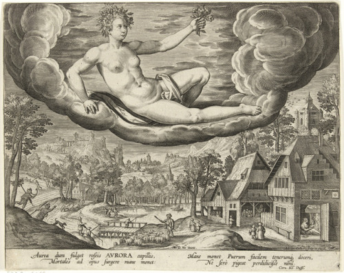 Adriaen Collaert (1560-1618) (after Maerten de Vos), ‘The Four Time of Day’ Series, 1580-841. 'Ochte