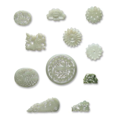 Carved Nephrite Jade Buttons, Late QingSotheby’s