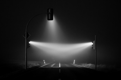 taktophoto: Enchanting Traffic Lights Glow in Foggy Germany