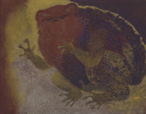 thunderstruck9:Francisco Toledo (Mexican, 1940-2019), Tamazul (Sapo), 1979. Oil and sand on canvas, 