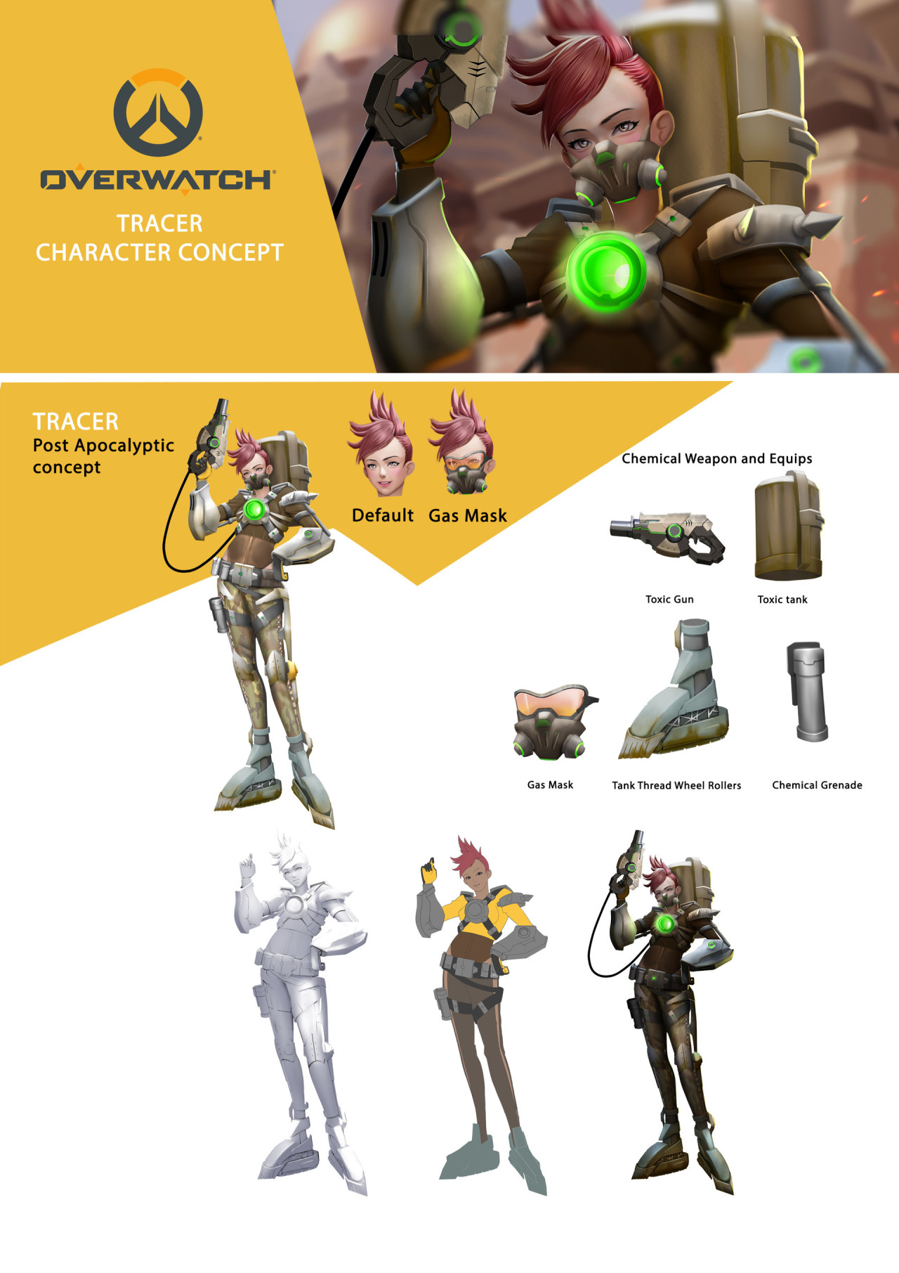 Overwatch Skin Concepts - Tracer the White Rabbit by CubedCake on