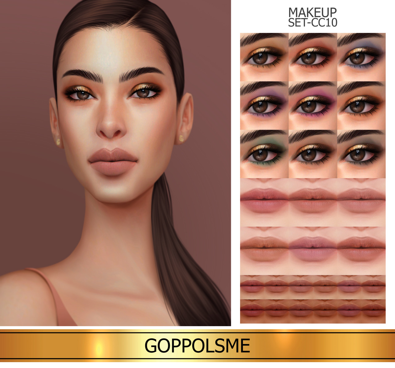 Goppols Me Gpme Gold Makeup Set Cc32 Download At Goppolsme In 2021