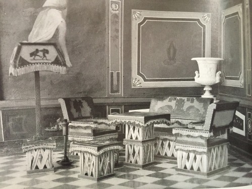Sala equipal/deco en el Castillo de Chapultepec, ca.1940