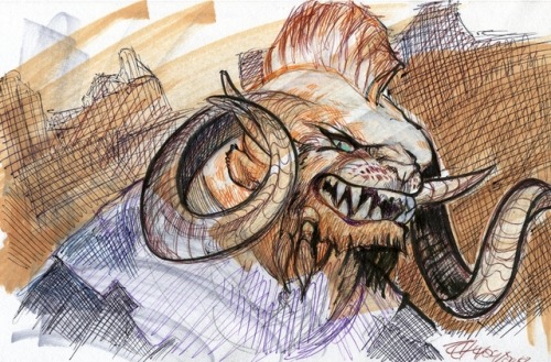 oort-the-truncheon: So I promised @werewolf-noises on Twitter I’d doodle up a charr after comm