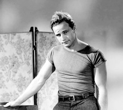 babeimgonnaleaveu:    Marlon Brando wardrobe test for A Streetcar