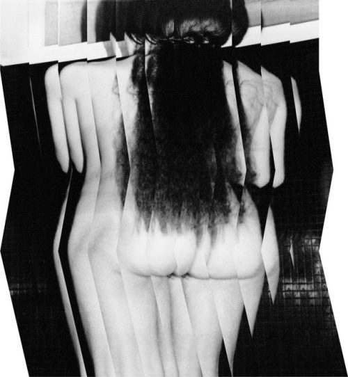 vivipiuomeno1:Edouard Taufenbach, Impression nue de dos, SPECULAR series, 2018 - photocollages en co