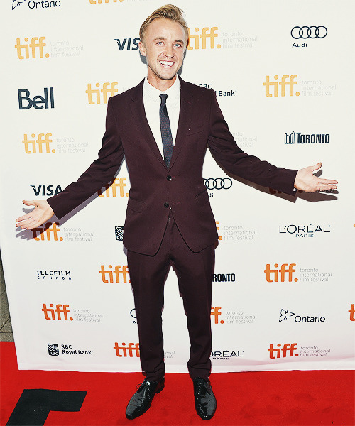 richardganseyiiii:  Tom Felton being an adorable idiot at the TIFF ‘Therese’