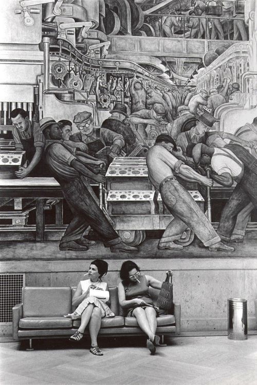 icaronycteris:speakspeak:Rivera Court, 1962. Murals by Diego Rivera.Detroit Institute of Art. PUREDE