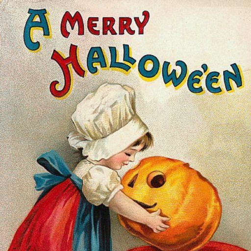 a-merry-halloween:Vintage Halloween Postcard. 🧹🎃