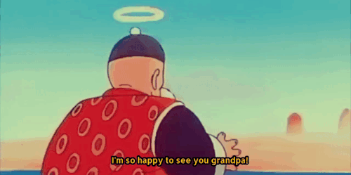 dvandom:milkshake-fairy:Goku reuniting with grandpa Gohan The core message of the Dragonball univers