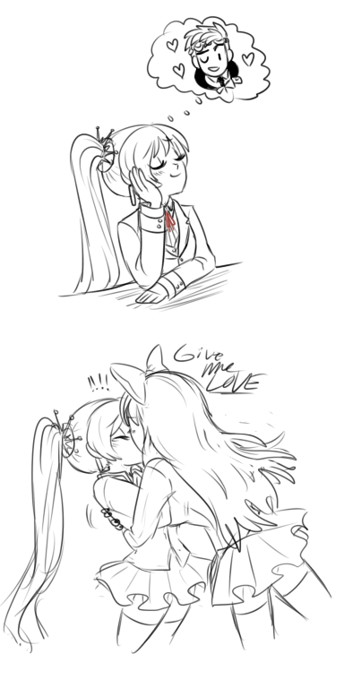 random blake/weiss draws?? slight nsfw warning for real