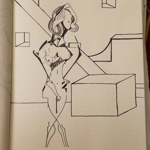 Cube Nude. #doodle #art #drawing #illustration #sketch #sketchbook #penandink #blackandwhite #redmon