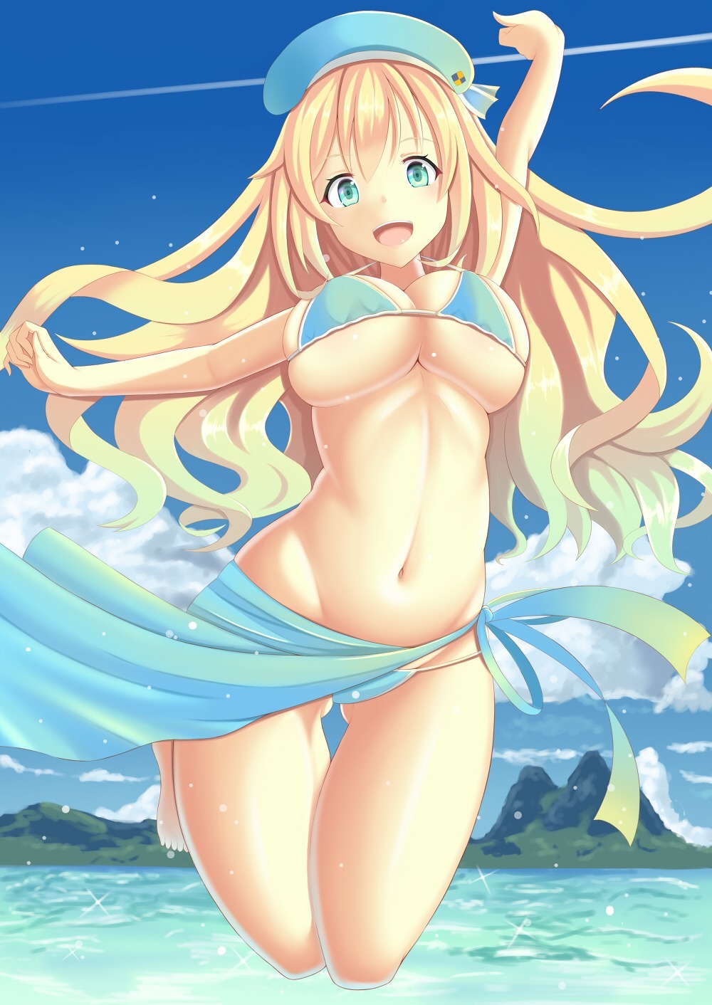 zan66:  anthropomorphization atago (kancolle) bikini cleavage kantai collection swimsuits