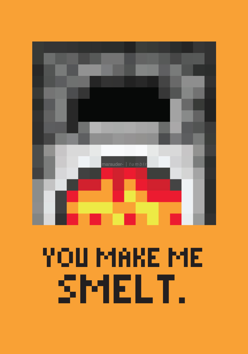 tairupanda:  gameranx:  Minecraft Valentine’s Day Card created by Marissa  for