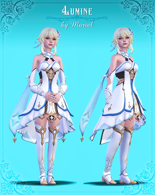 outfit by moriel for sims 4 . sideview and front view 