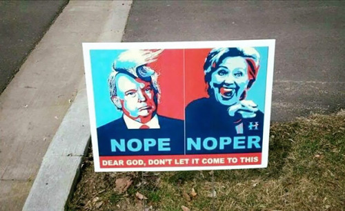 proudblackconservative: pr1nceshawn: Funny Voting Signs Express What People Really Think About These